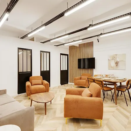 アパート Design Loft Au Coeur De 6p パリ